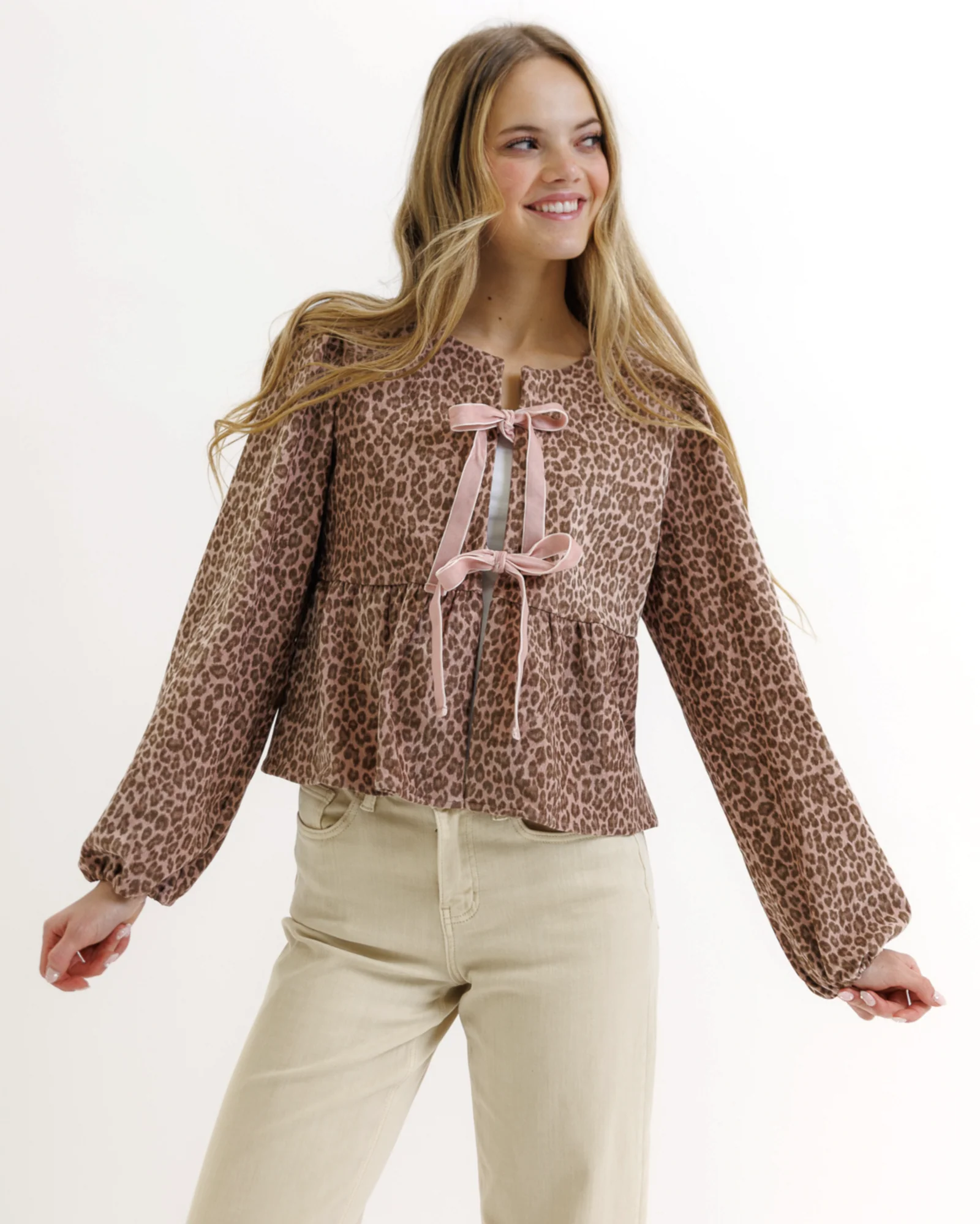 Animal Print Tie Top - Final Sale
