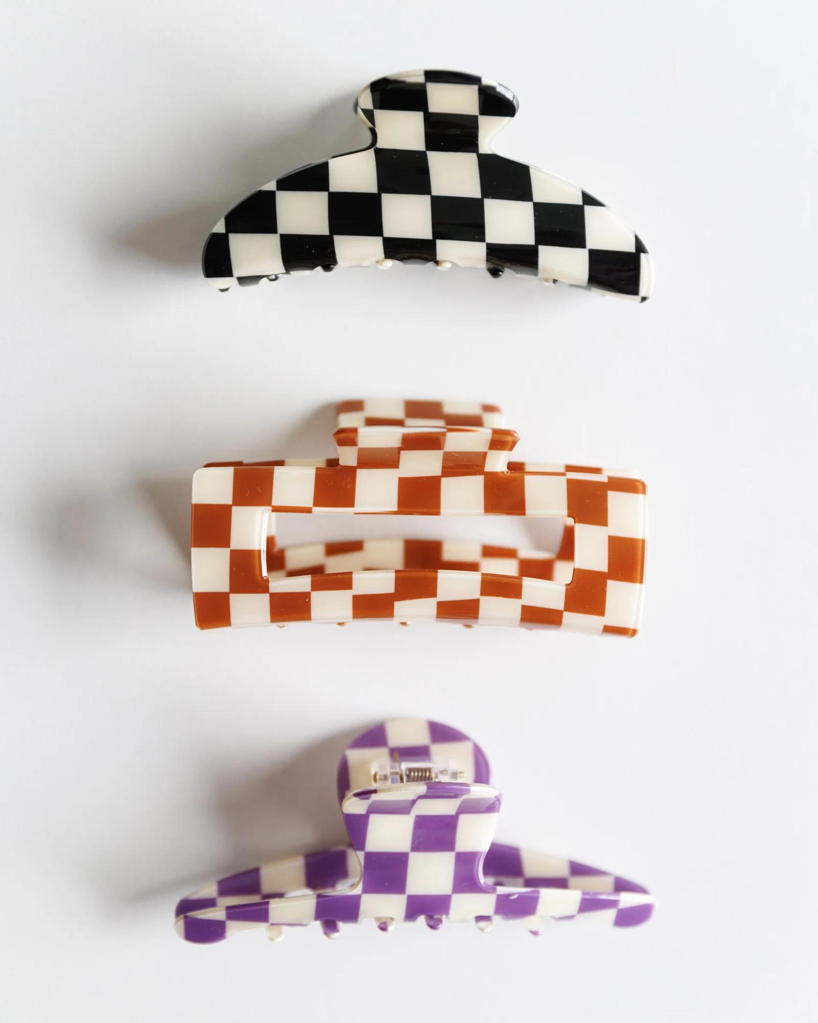 Checkered Hair Clips