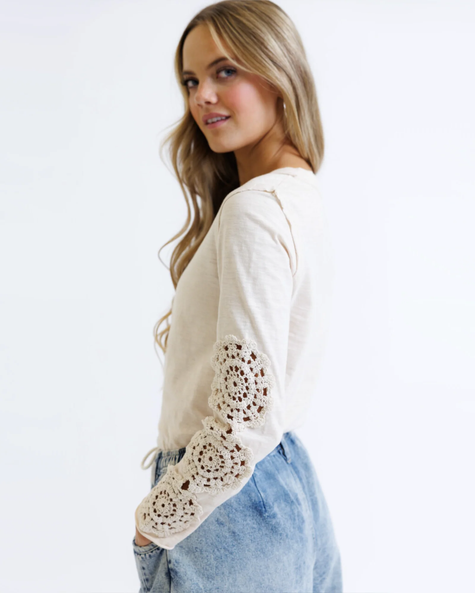 Crochet Patch Henley - Final Sale - Image 6