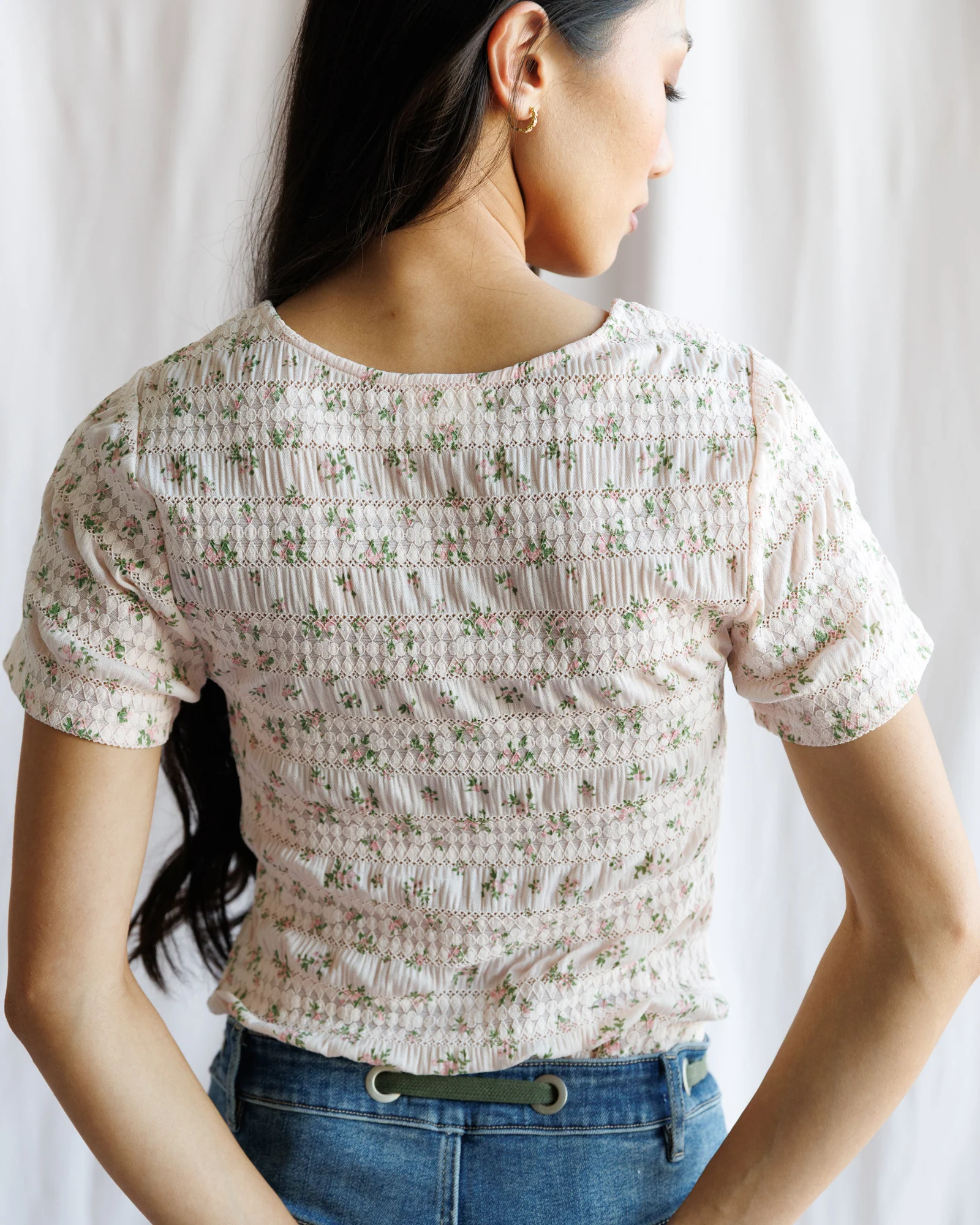 Ditsy Textured Tee - Image 4
