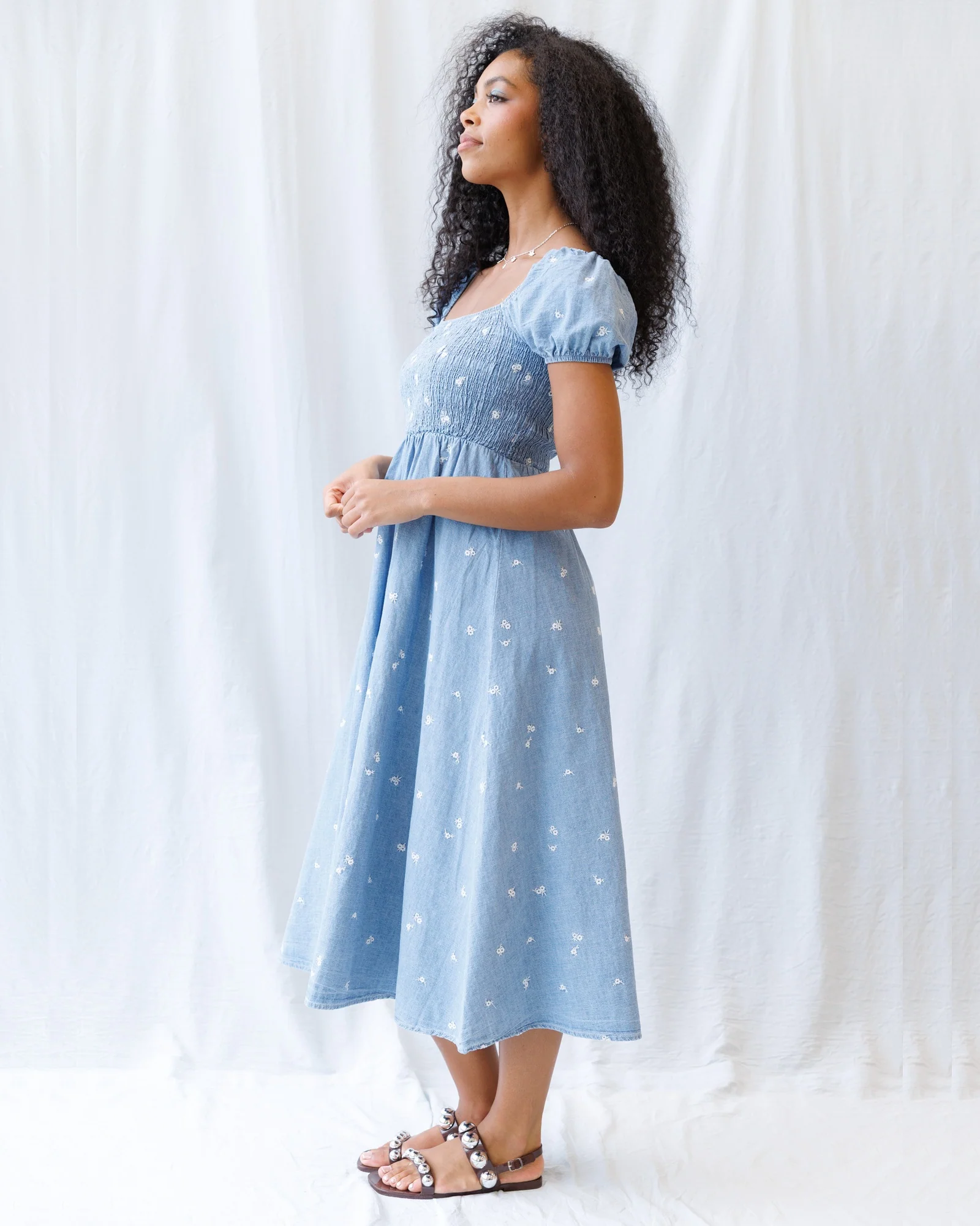 Embroidered Buds Dress - Image 4