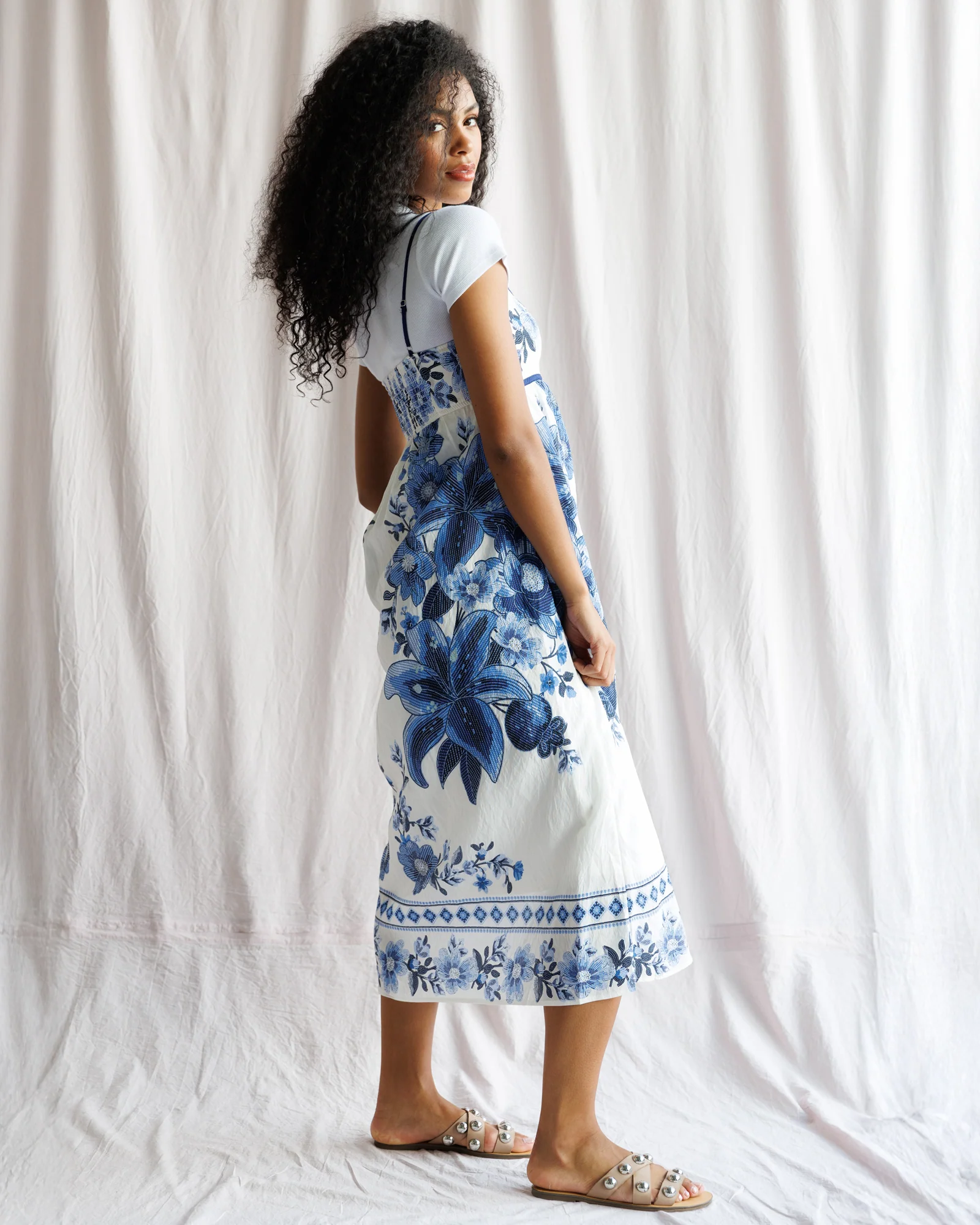 Indigo Garden Dress - Image 5