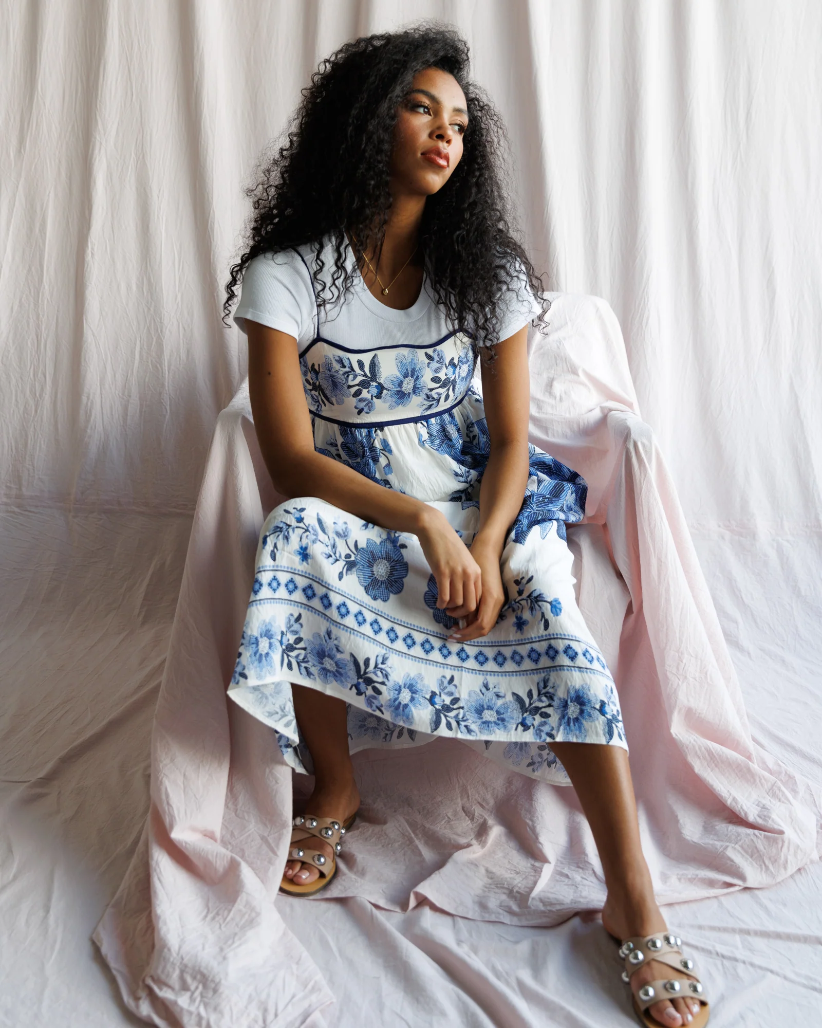 Indigo Garden Dress - Image 7