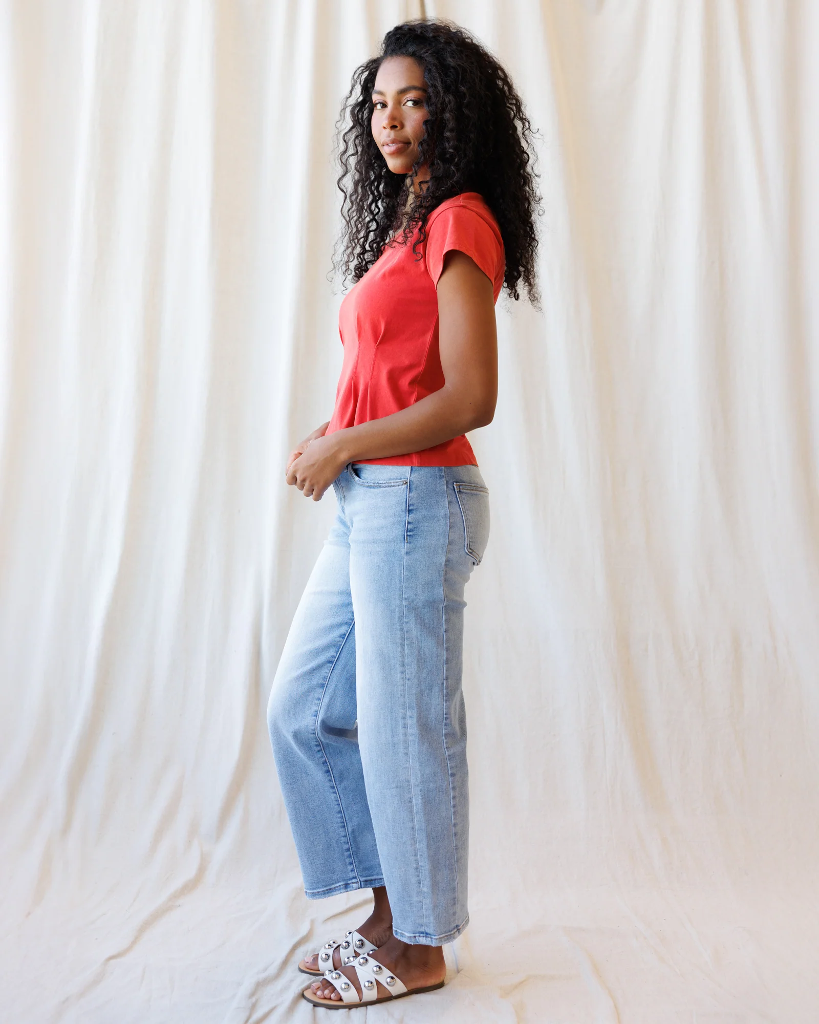 Mid-Rise Straight Ankle Loose Fit - Image 2