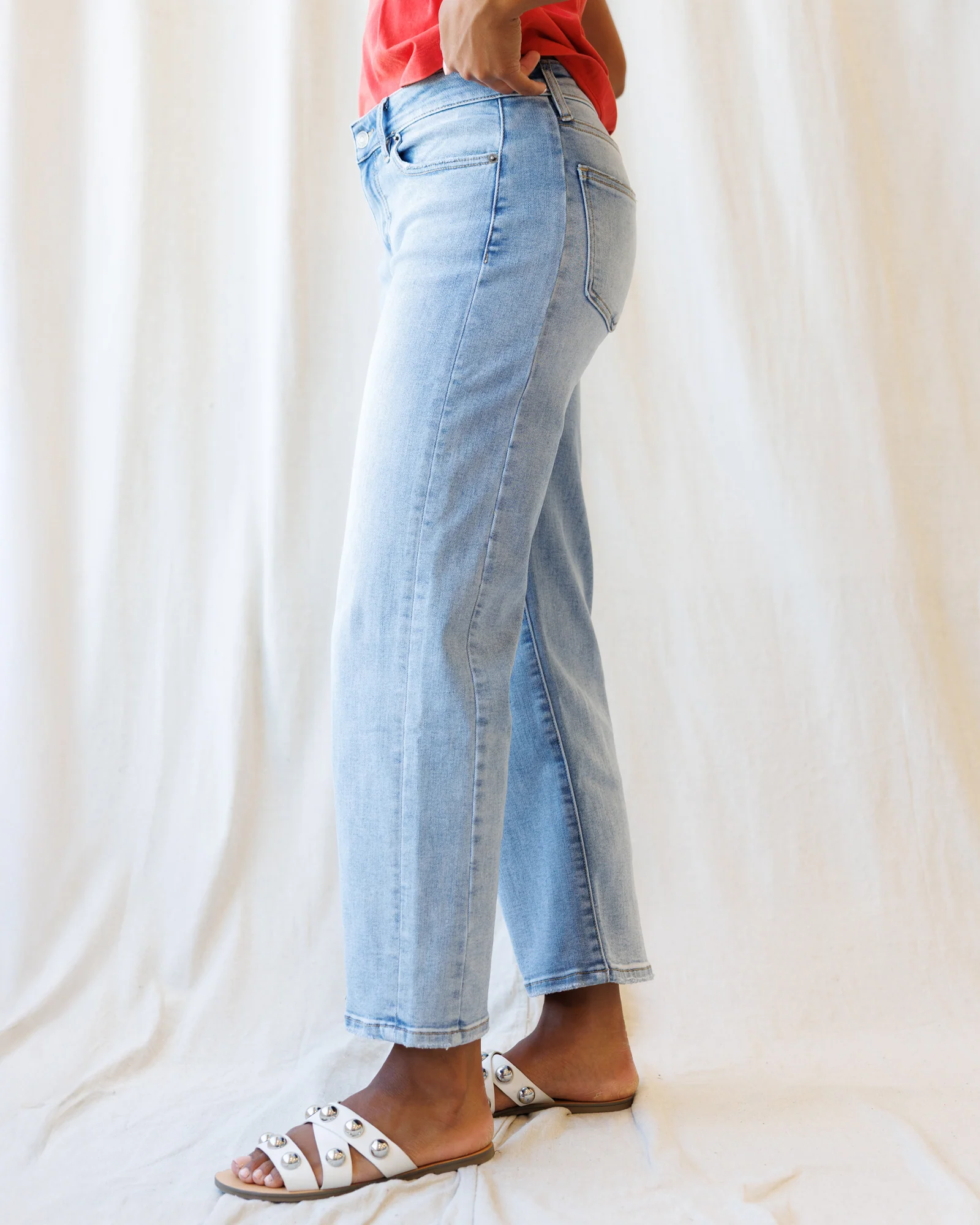 Mid-Rise Straight Ankle Loose Fit - Image 4