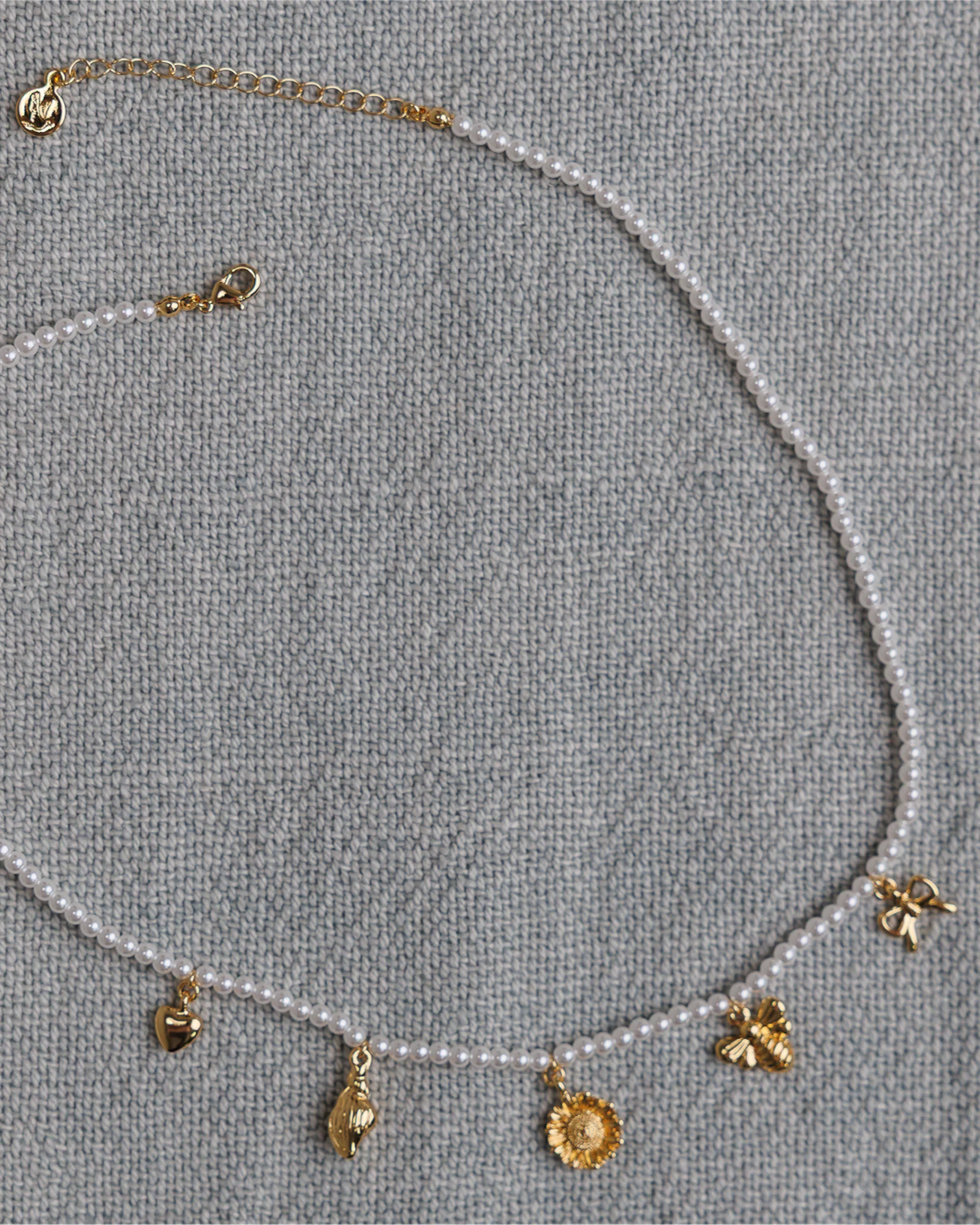 Mini Pearl Charm Necklace - Image 3