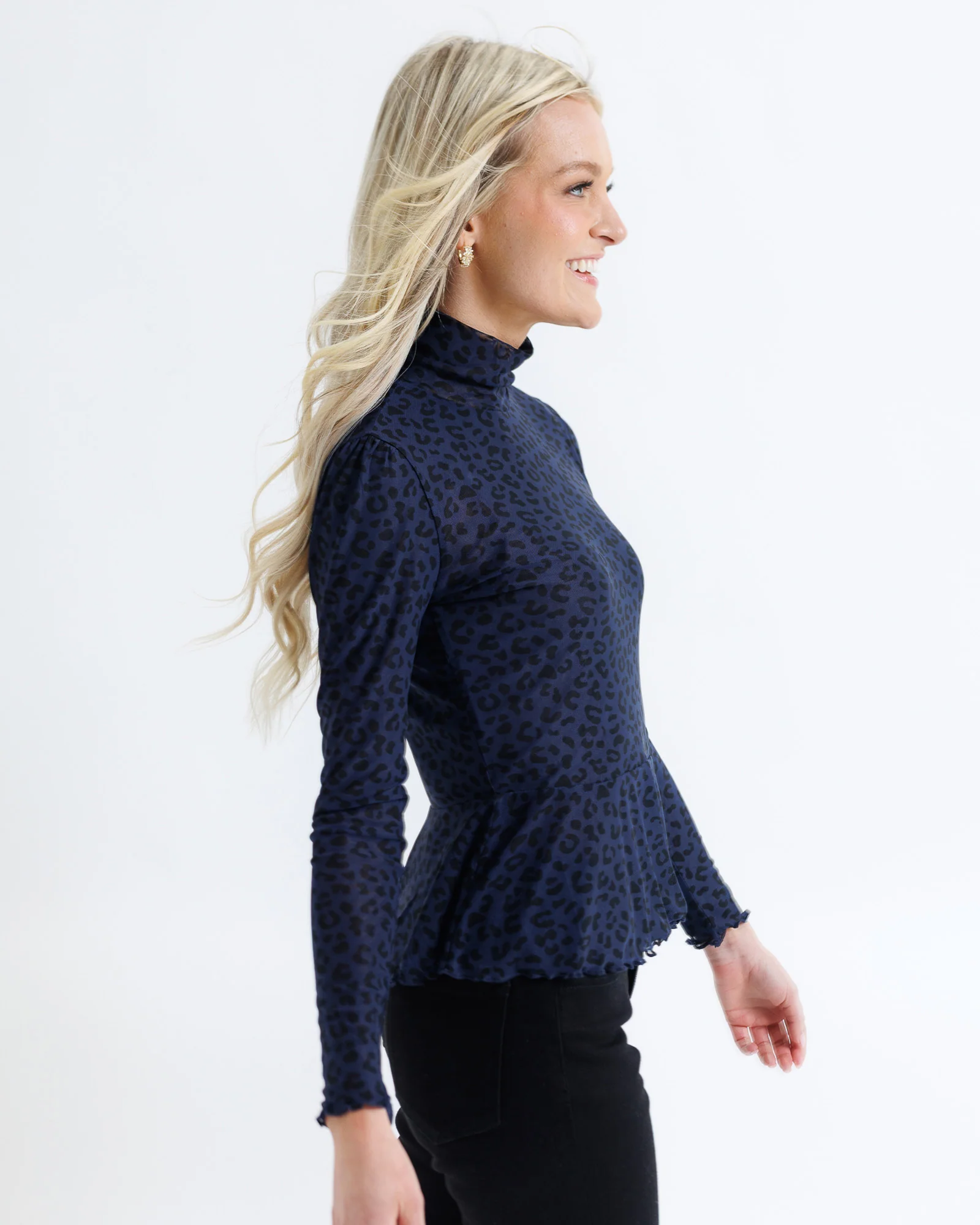 Peplum Turtleneck Top - Final Sale - Image 3