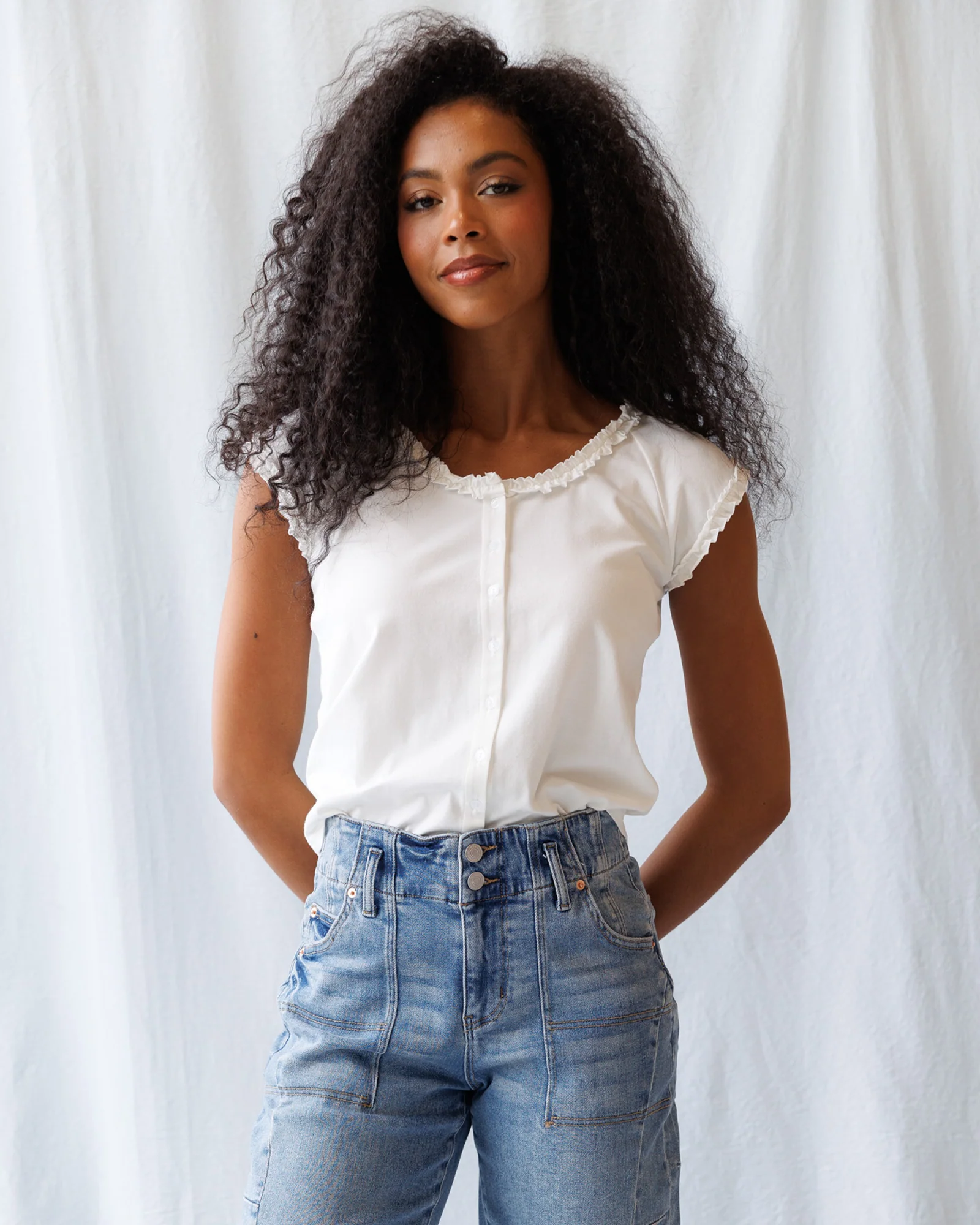 Ruffle Raglan Tee - Image 2