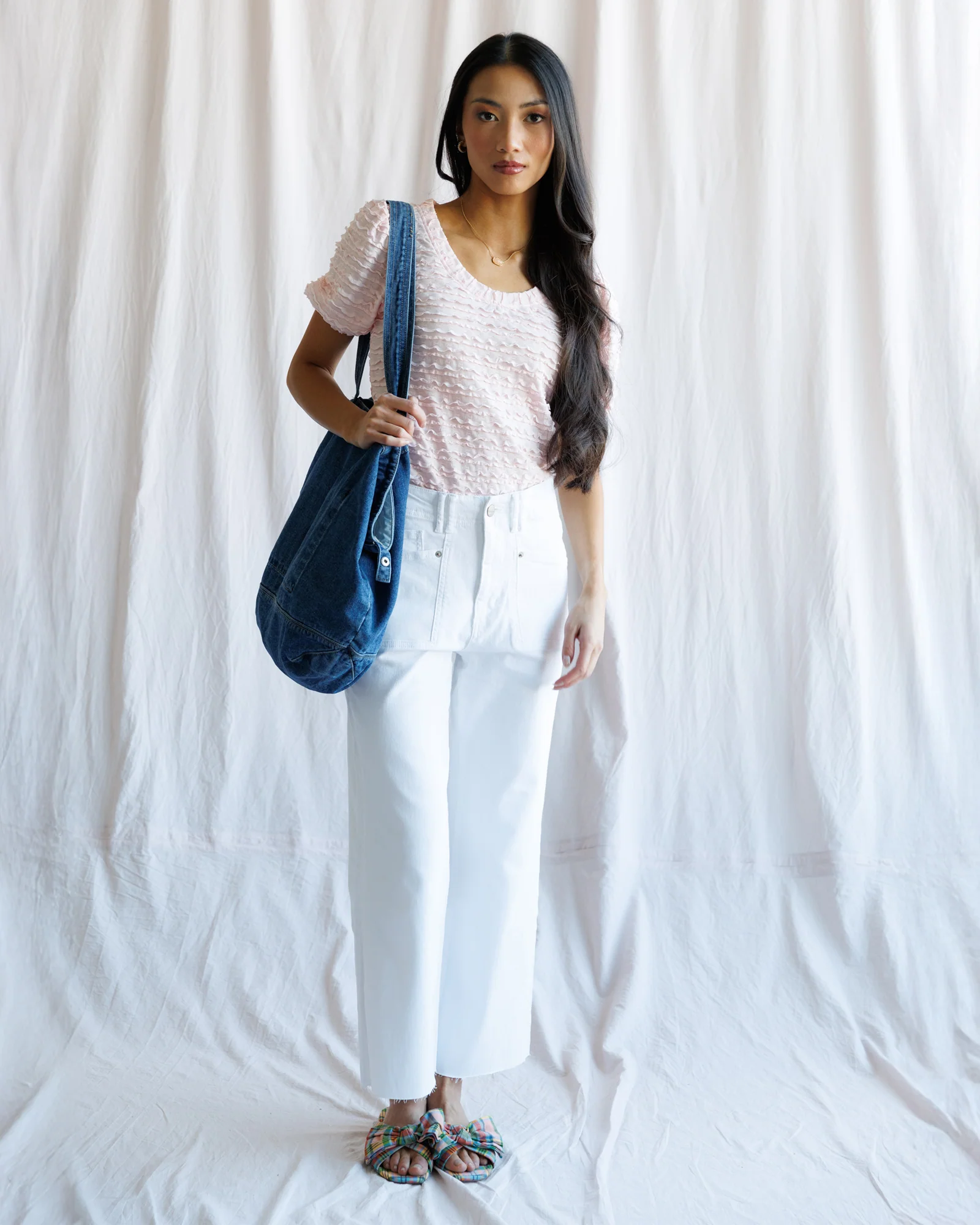 Scoop Neck Scallop Tee - Image 2
