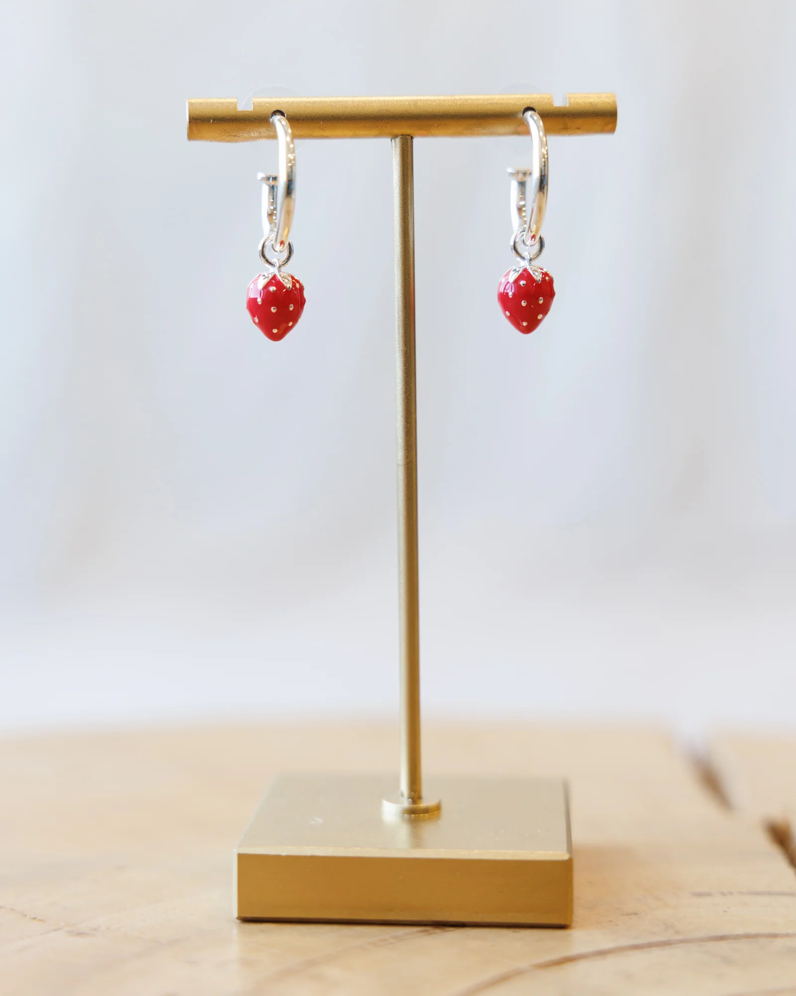 Silver Strawberry Fields Forever Earrings - Image 2
