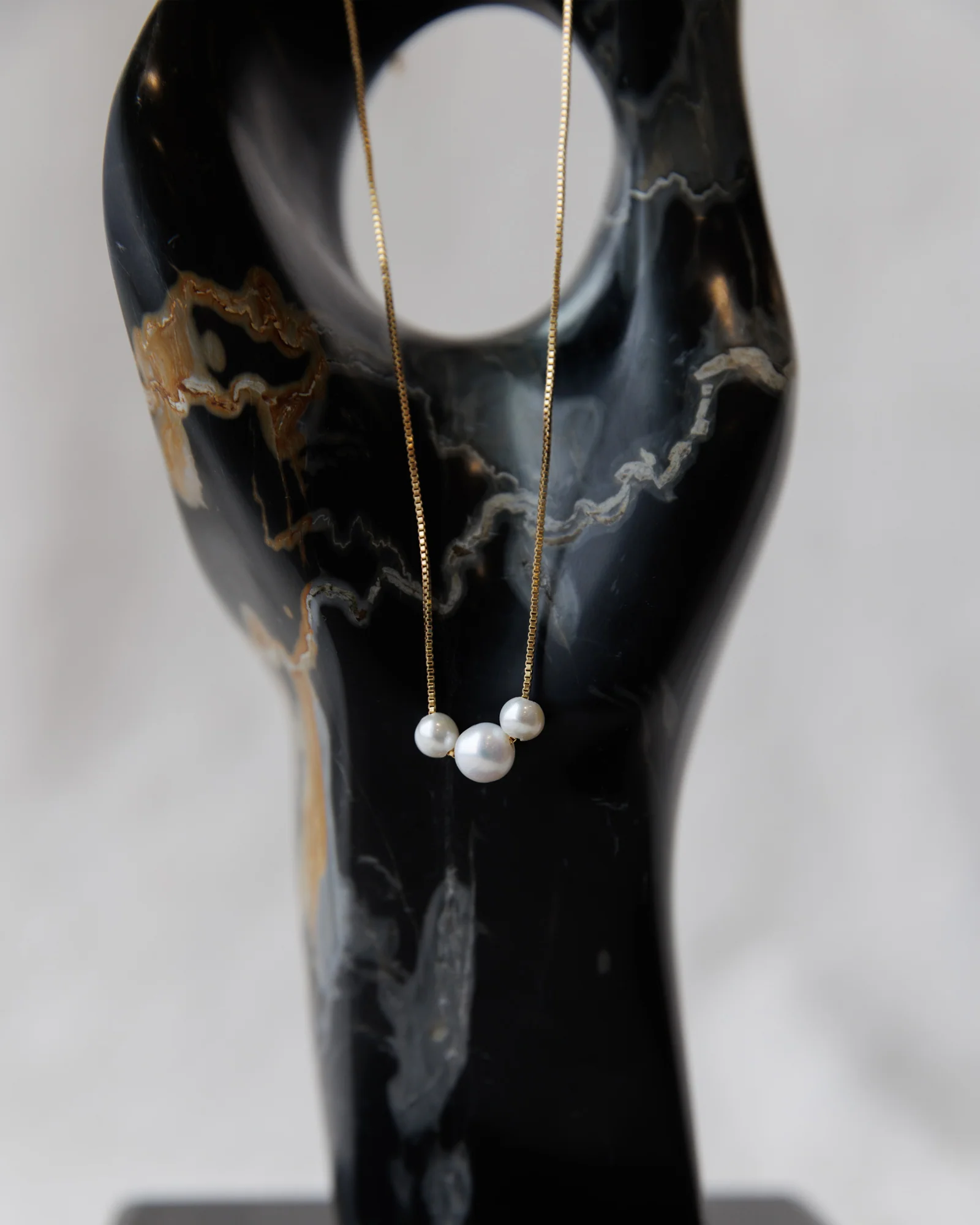 Triple Pearl Necklace - Image 2